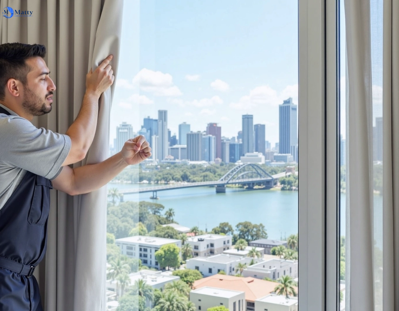 Professional curtain steam cleaning service tennyson-point-nsw QLD by Matty Curtain Cleaning