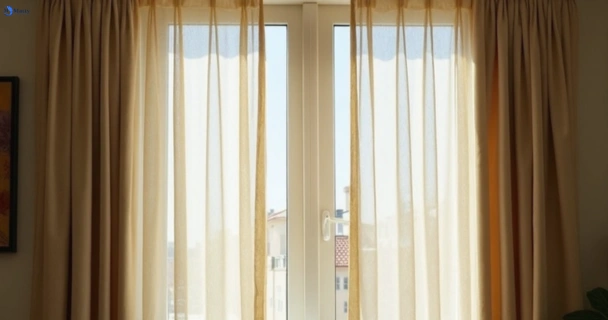 Dusty and dull curtains in tennyson-point-nsw before steam cleaning